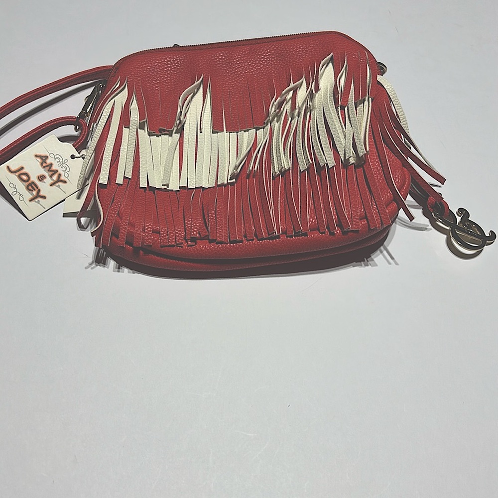Red Fringe Crossbody Bag